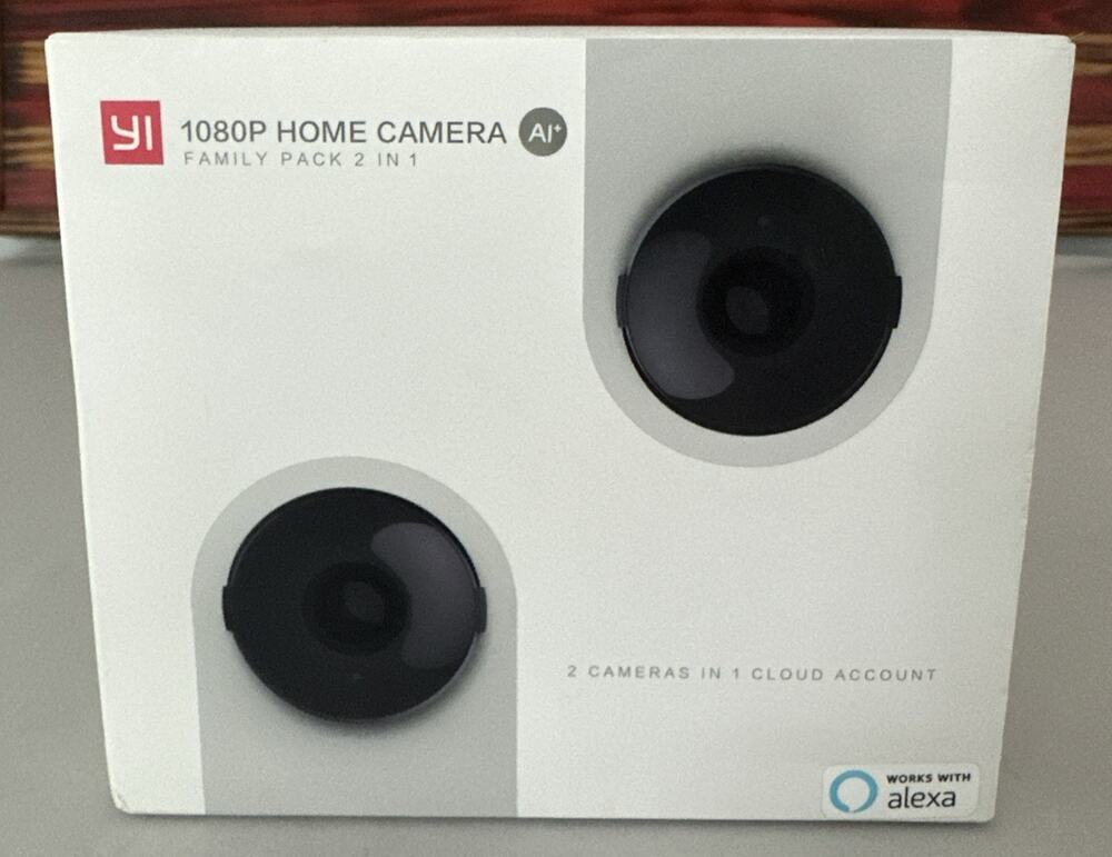 YI 2pc Home Camera 1080p Wireless IP Security Surveillance System NIOB Alexa